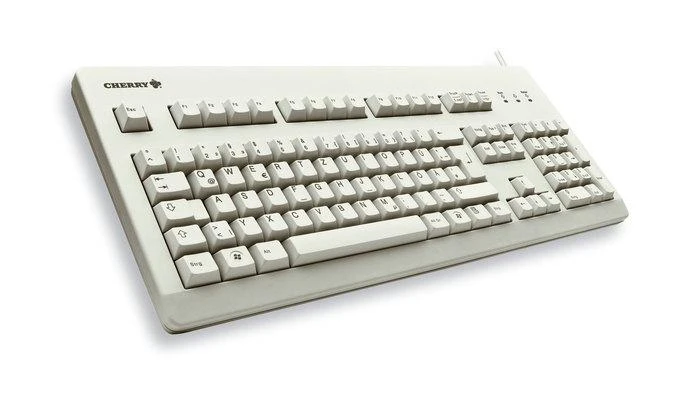 Klaviatūra CHERRY G80-3000 MX mėlyni jungikliai, DE-išdėstymas, hellgrau