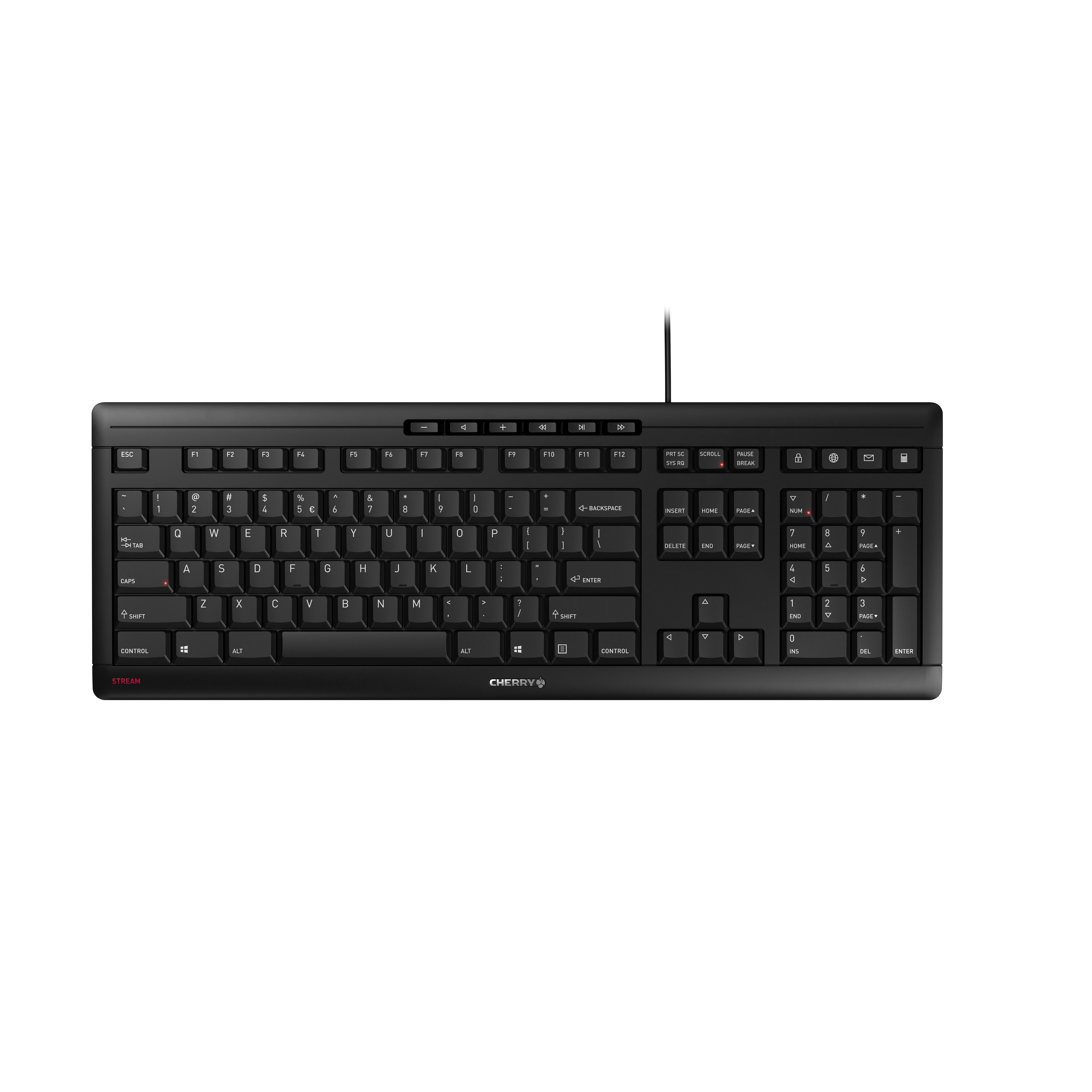 CHERRY JK-8500 klaviatūra USB QWERTY Anglų Juoda