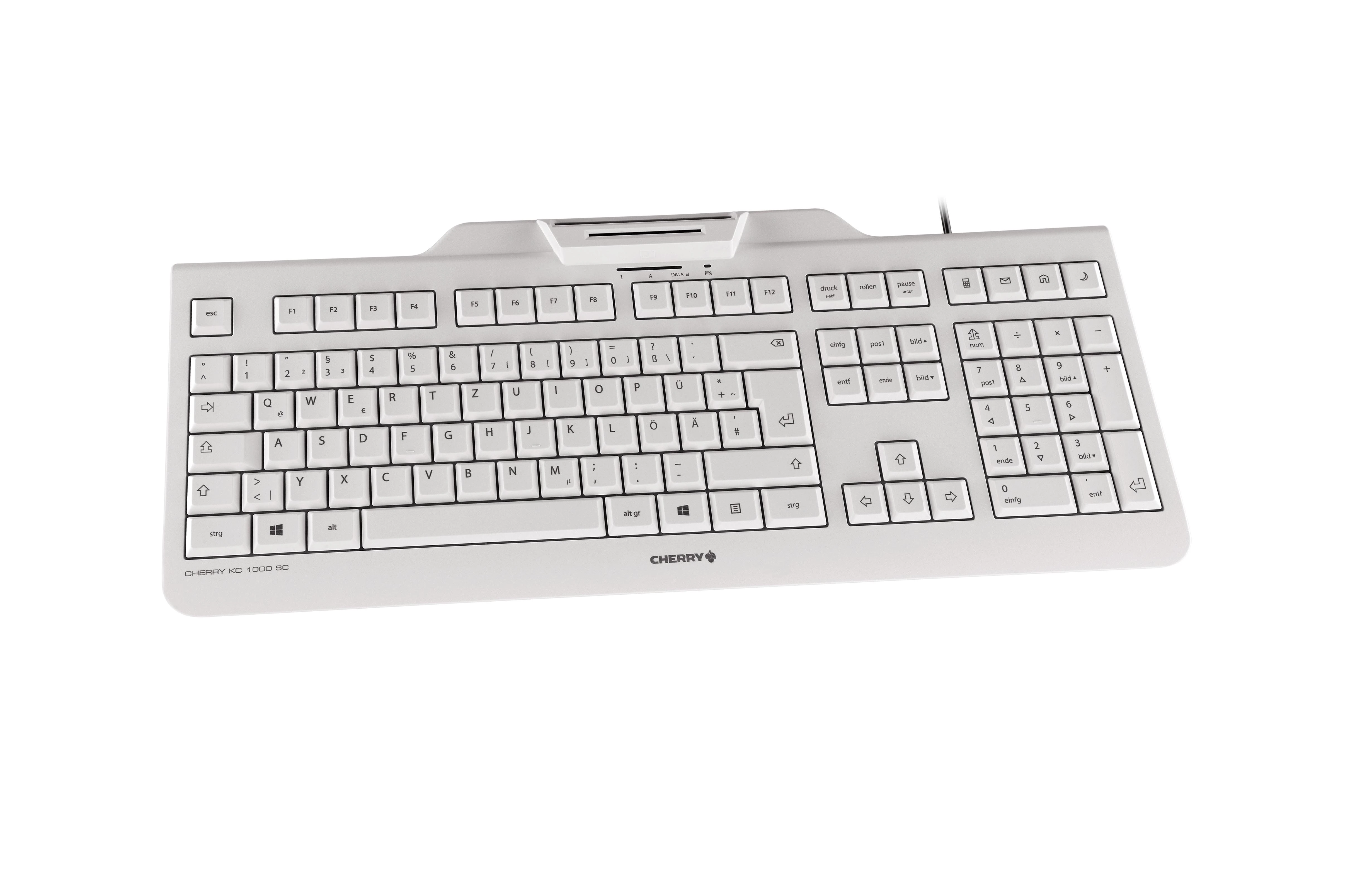 Klaviatūra Cherry Vyšnių KC1000 SC šviesiai pilka