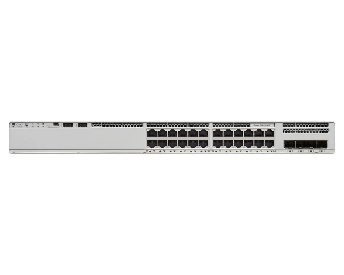 Šakotuvas „Cisco Catalyst 9200“ 24 prievadų „PoE+“, „Network Essentials“.