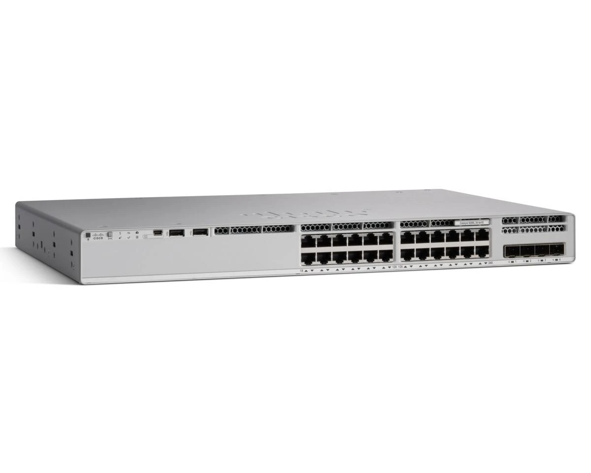 Šakotuvas CISCO Catalyst 9200L 24 prievadų duomenų 4x1G aukštyn komutacinis komutatorius tinklo pagrindai