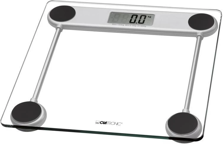 Svarstyklės Clatronic PW 3368 Electronic Personal Scale (Transparent/Sidabrinis)