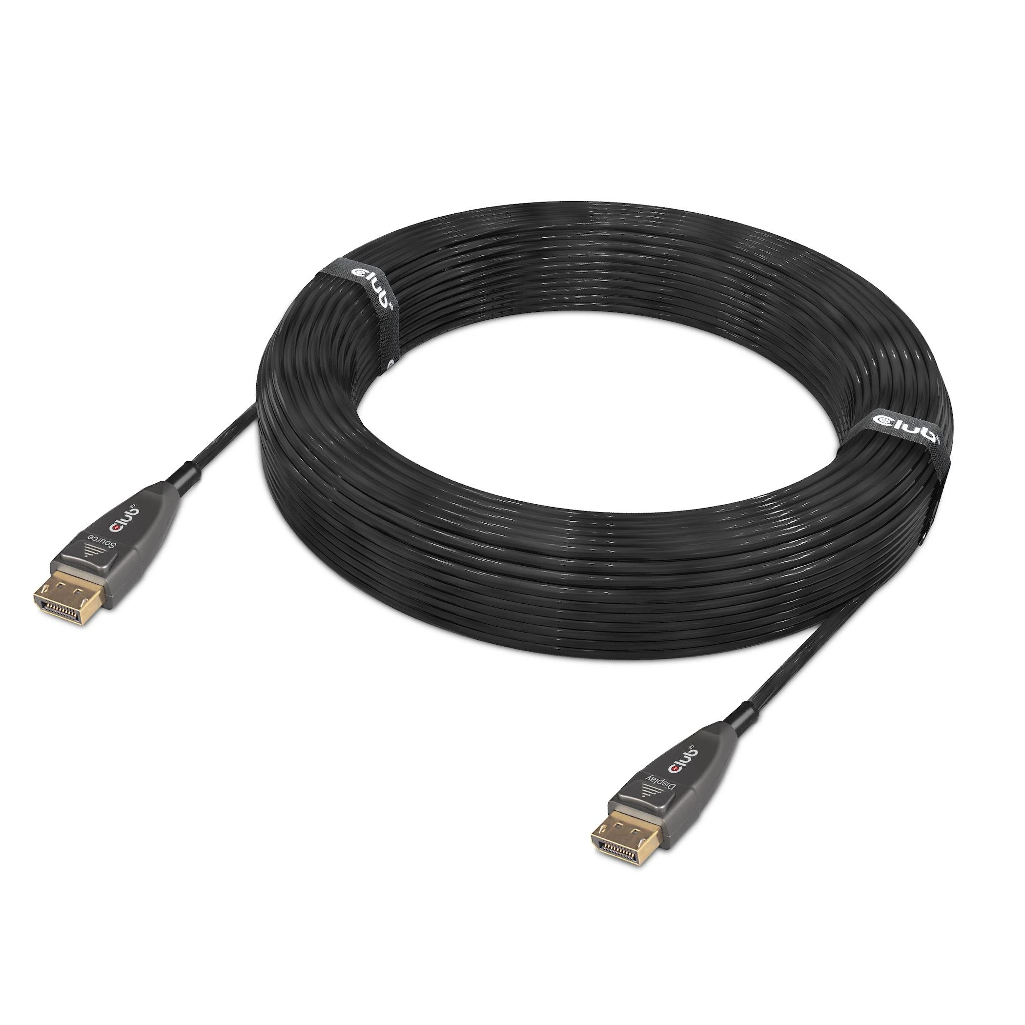 CLUB 3D DisplayPort 1.4 aktyvus optinis kabelis, vienkryptis 4K120Hz 8K60Hz M/M 20m