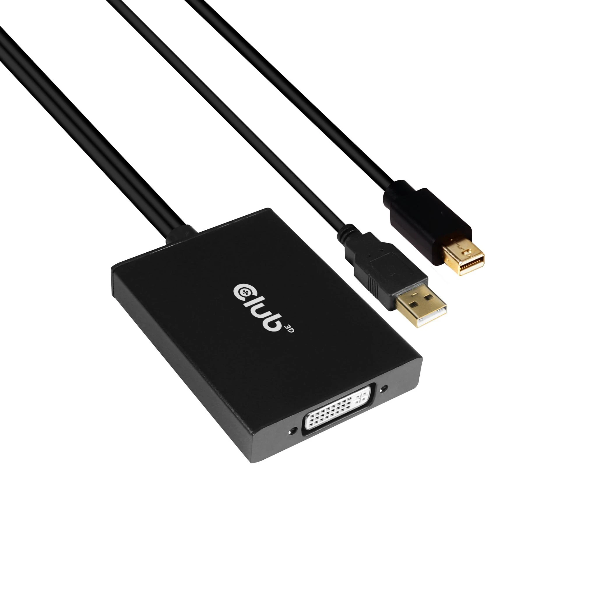 Club 3D Aktyvus Club3D Adapteris Mini DisplayPort 1.2 į Dual Link DVI-D aktyvus adapteris, tik HDCP, 4k30Hz, 60cm