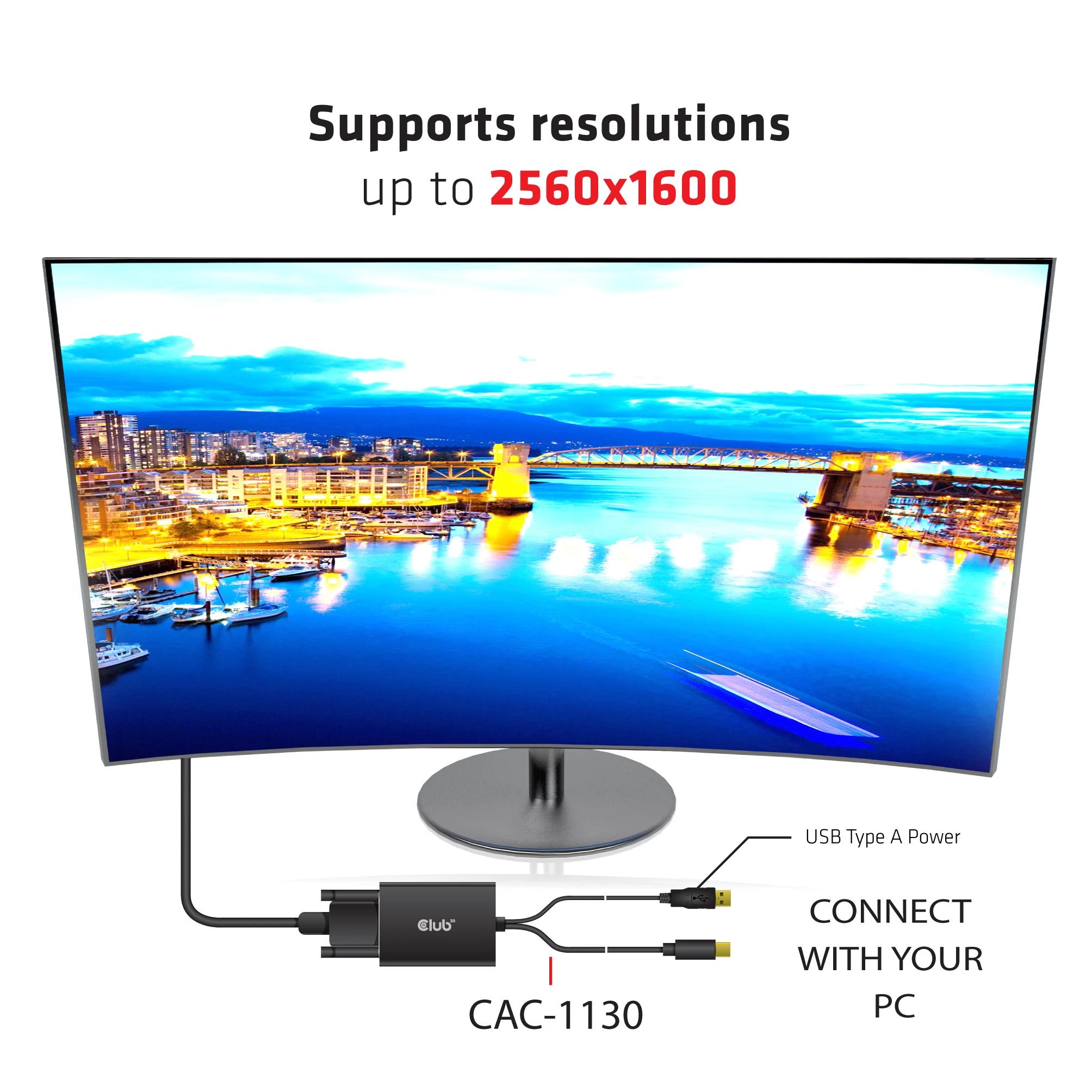 Club 3D Aktyvus Club3D Adapteris Mini DisplayPort 1.2 į Dual Link DVI-D aktyvus adapteris, tik HDCP, 4k30Hz, 60cm