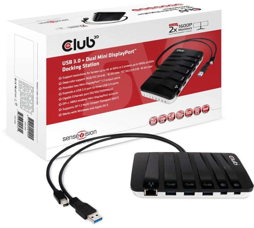Club 3D USB 3.0 prijungimo stotelė su laidu