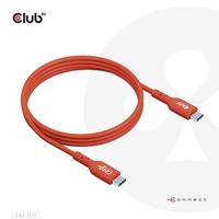 Kabelis USB Club 3D USB-C - USB-C 4 m Raudona (CAC-1515)