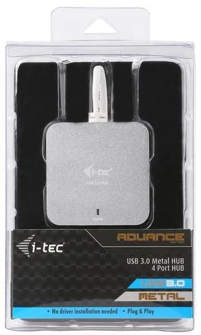 i-tec USB šakotuvas pakuotėje