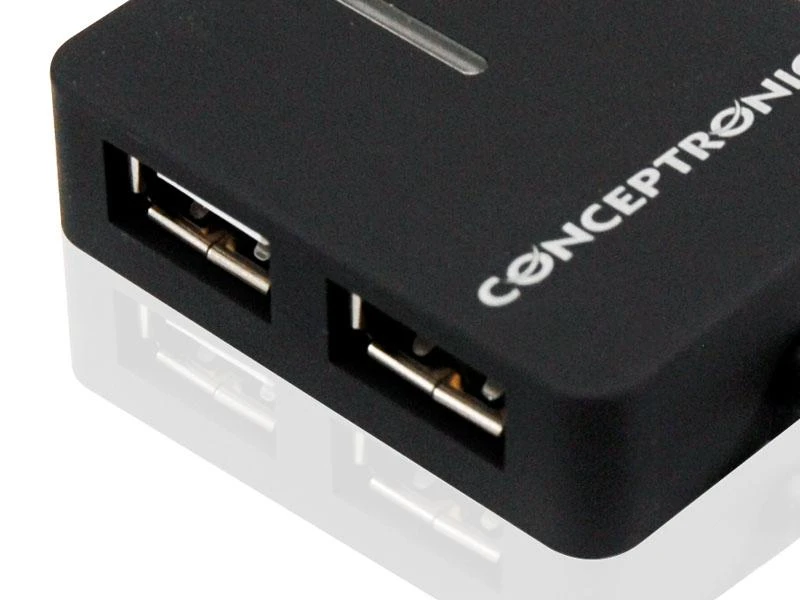 Conceptronic USB-A šakotuvas iš arti