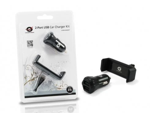 Įkroviklis Conceptronic 2x USB-A 2 A (CUSBCAR2AKIT)