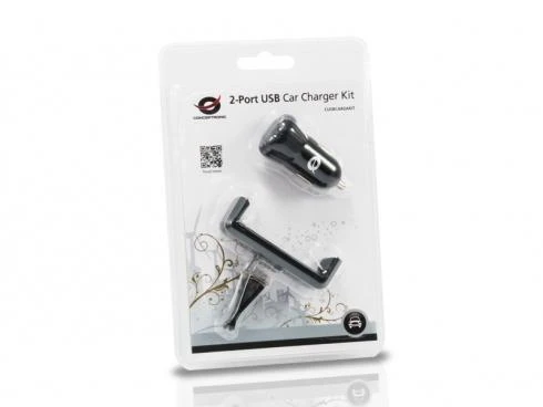 Įkroviklis Conceptronic 2x USB-A 2 A (CUSBCAR2AKIT)