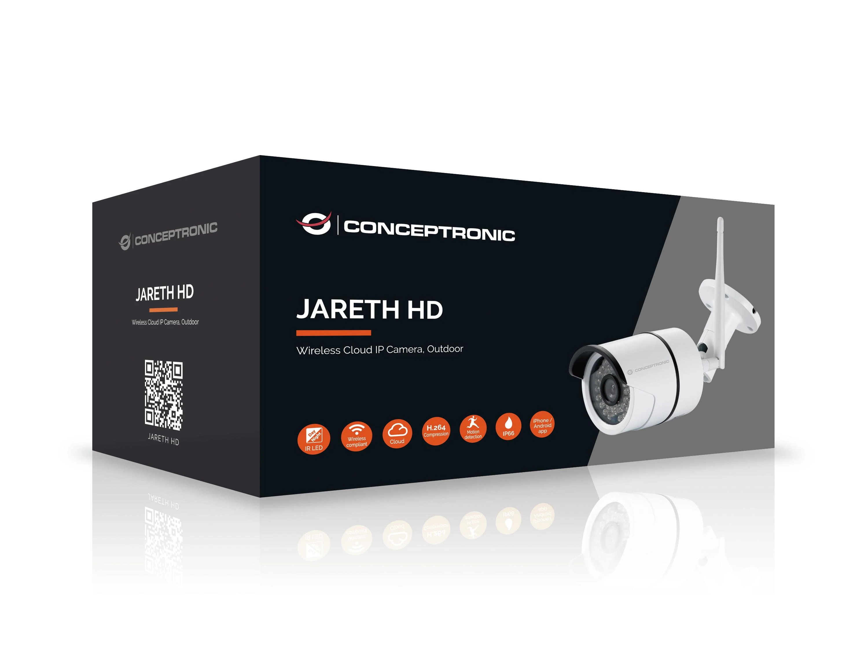 Kamera IP Conceptronic CONCEPTRONIC JARETH02W belaidė debesijos IP kamera, lauko