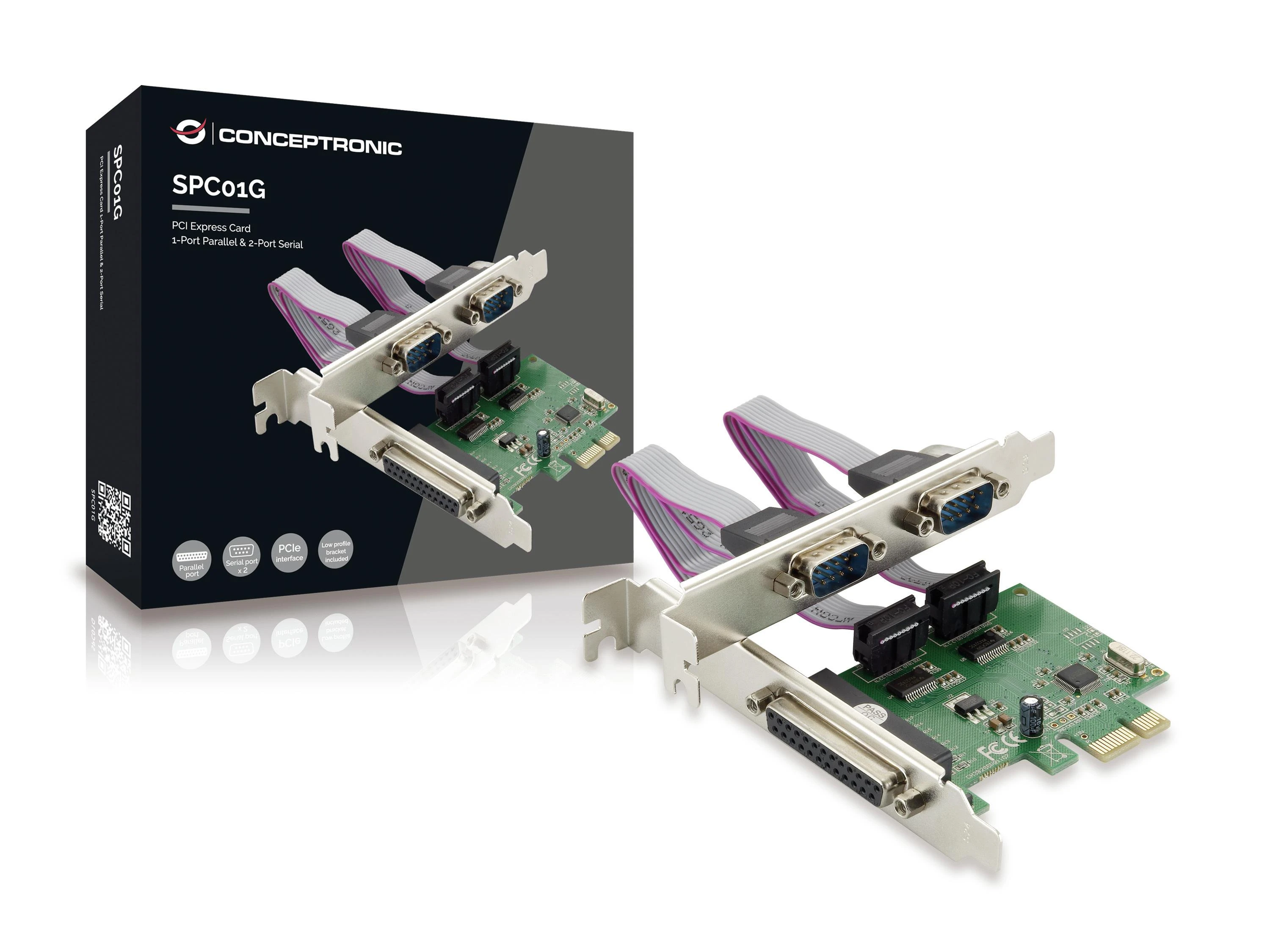 Kontroler Conceptronic CONCEPTRONIC PCI Express kortelė 2-port Seriell 1-Port Parallel