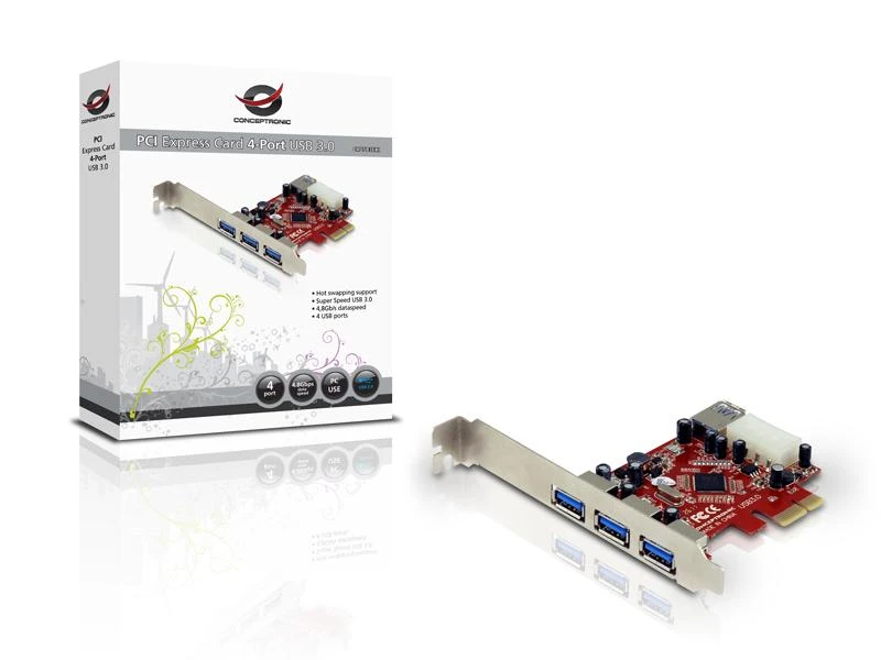 „Conceptronic PCIe x1“ valdiklis – 4x USB 3.0 (C4USB3EXI)