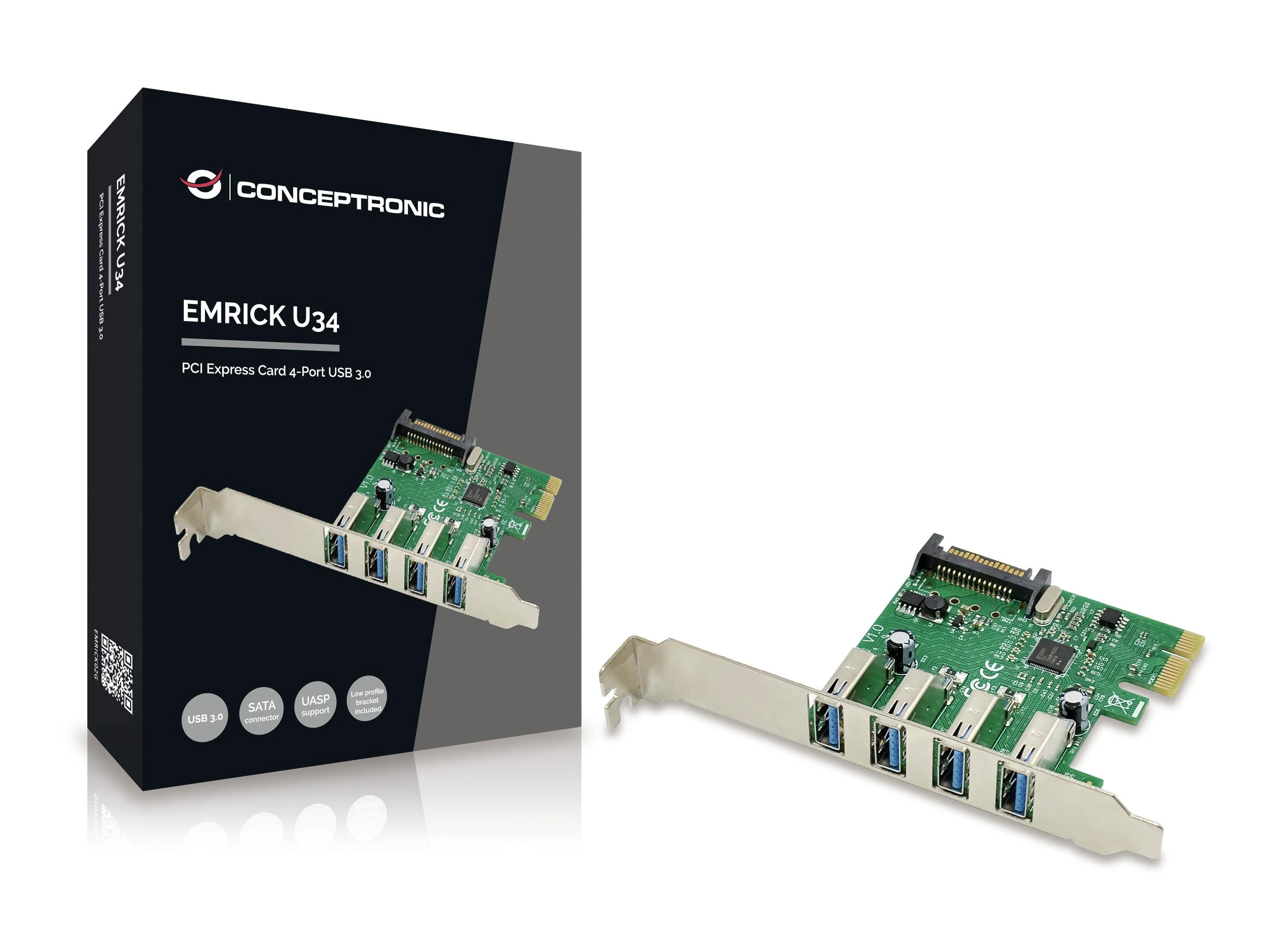 Kontroler Conceptronic PCIe x1 – 4x USB 3.0 (EMRICK02G)