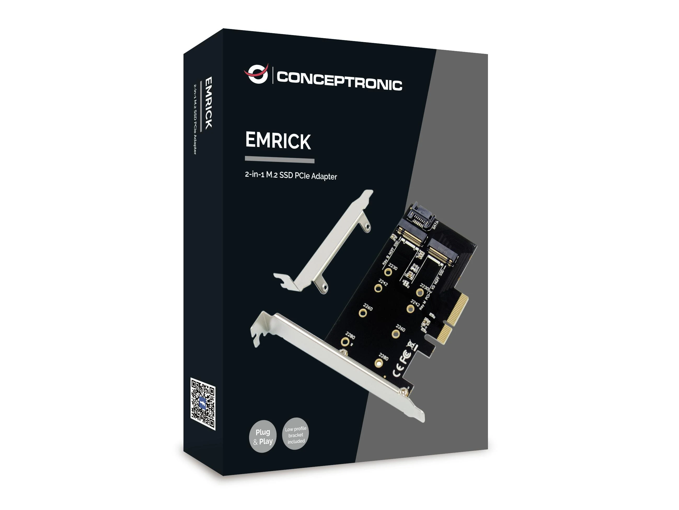 Conceptronic CONCEPTRONIC PCI Express kortelė 4 prievadų M-Key M.2 -> PCIe-NVMe