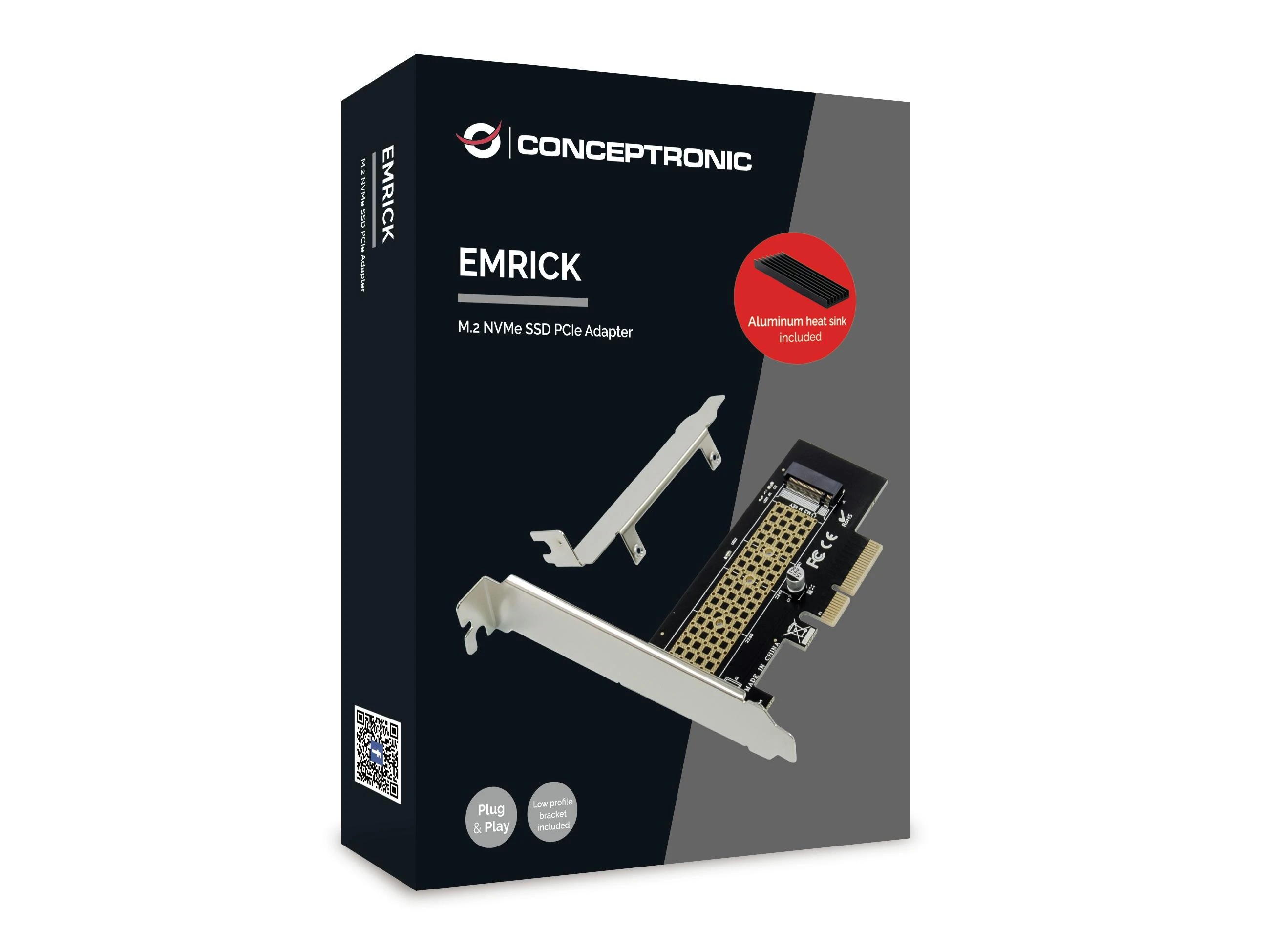 CONCEPTRONIC PCI Express kortelė M.2 NVMe SSD PCIe Adapteris+CPK