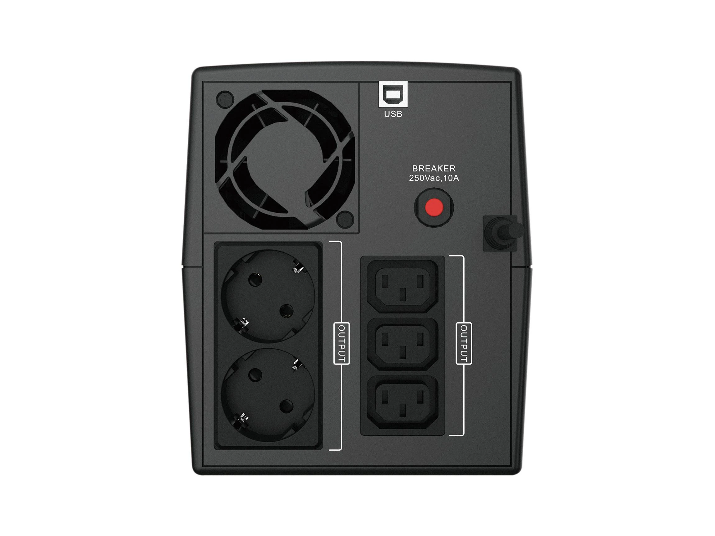 Conceptronic ZEUS 1200VA 720W UPS - IEC + schuko lizdas - Line-Interactive - 1200 VA - 720 W - 220 V - 240 V - 220 V
