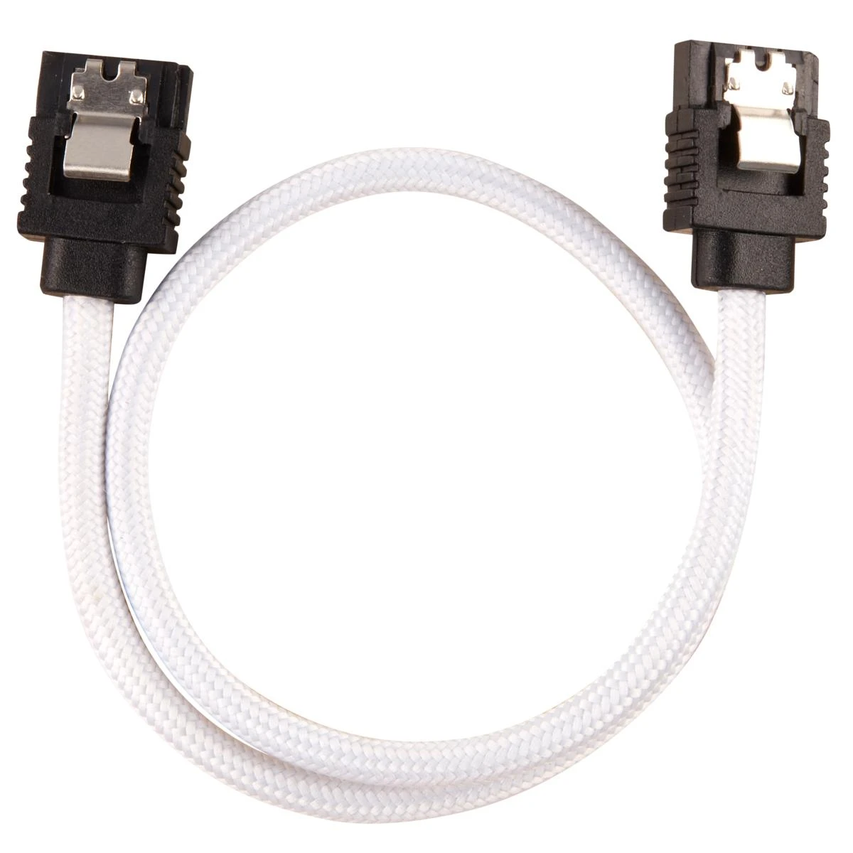 „Corsair Premium SATA“ kabelis su įdėklu, baltas 30 cm, 2 vnt. pakuotėje