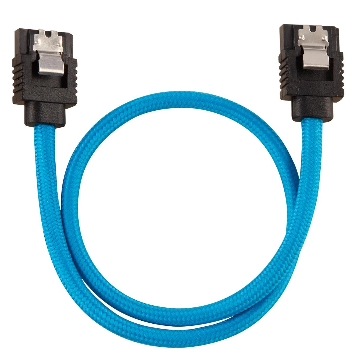 Corsair Premium Sleeved SATA Cable, mėlynas 30cm – 2 pack