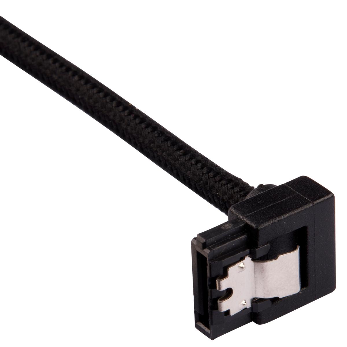 „Corsair Premium SATA“ kampinis kabelis, juodas 60 cm, 2 vnt. pakuotėje