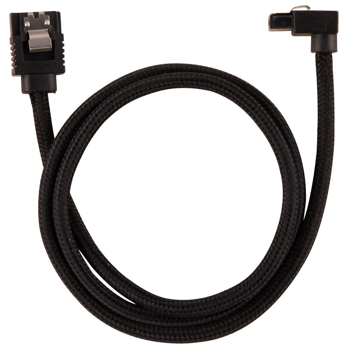 „Corsair Premium SATA“ kampinis kabelis, juodas 60 cm, 2 vnt. pakuotėje