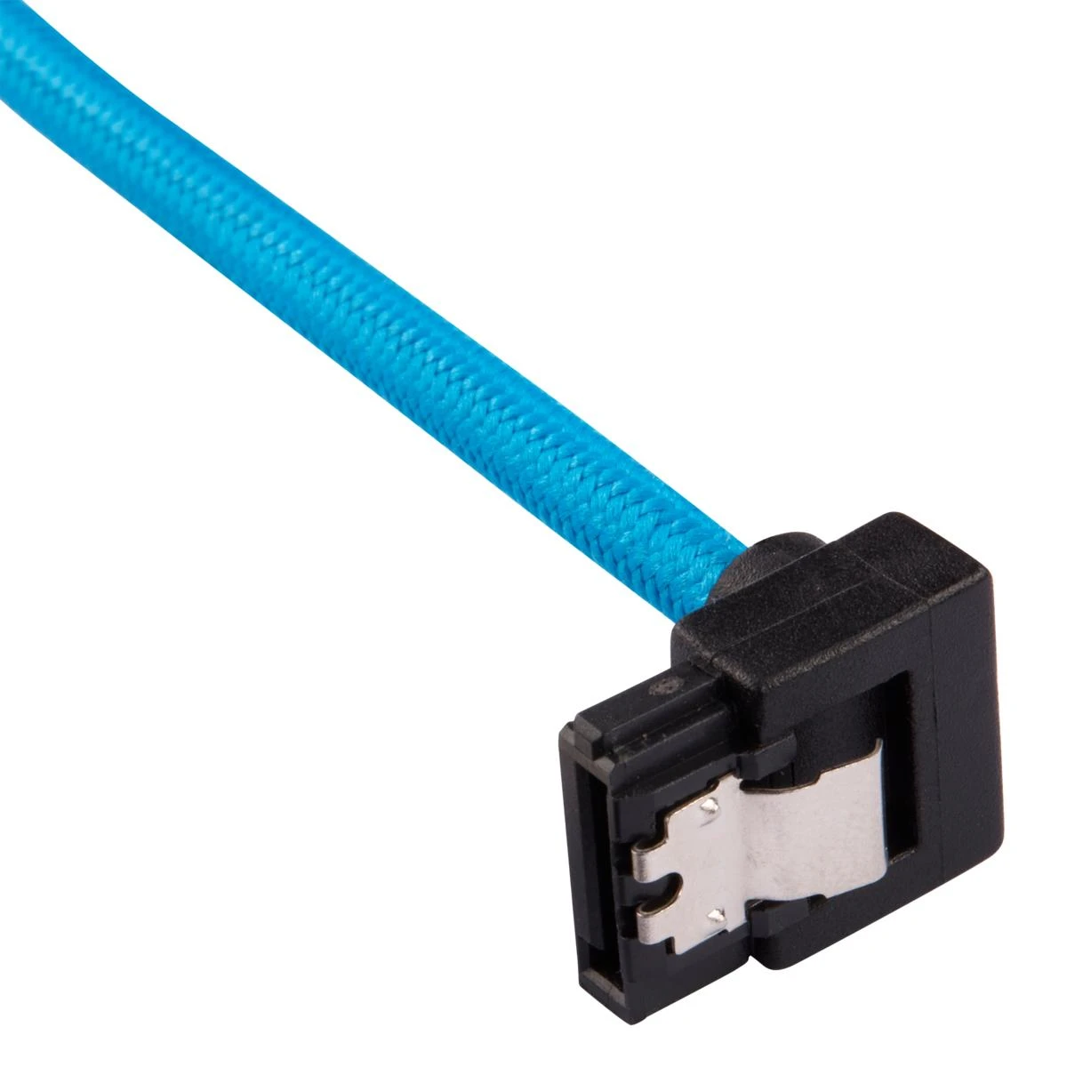 „Corsair Premium Sleeved SATA“ kampinis kabelis, mėlynas 60 cm – 2 vnt. pakuotėje