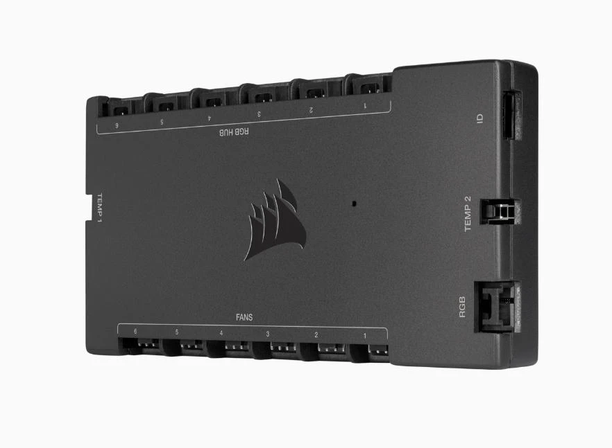 Corsair | iCUE COMMANDER CORE XT Smart RGB apšvietimo ir ventiliatoriaus greičio valdiklis | Juodas