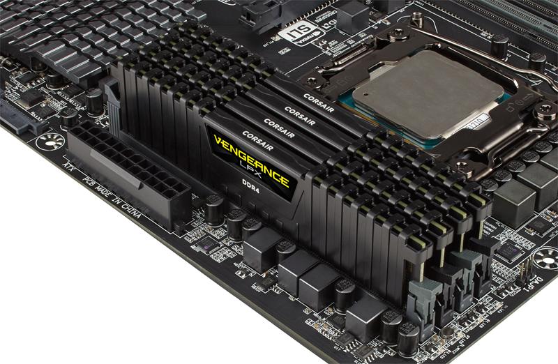 RAM CORSAIR DDR4 2400MHz 16GB 2 x 288 DIMM Nebuferinis 14-16-16-31 Vengeance LPX Juodas Šilumos skirstytuvas 1.20V