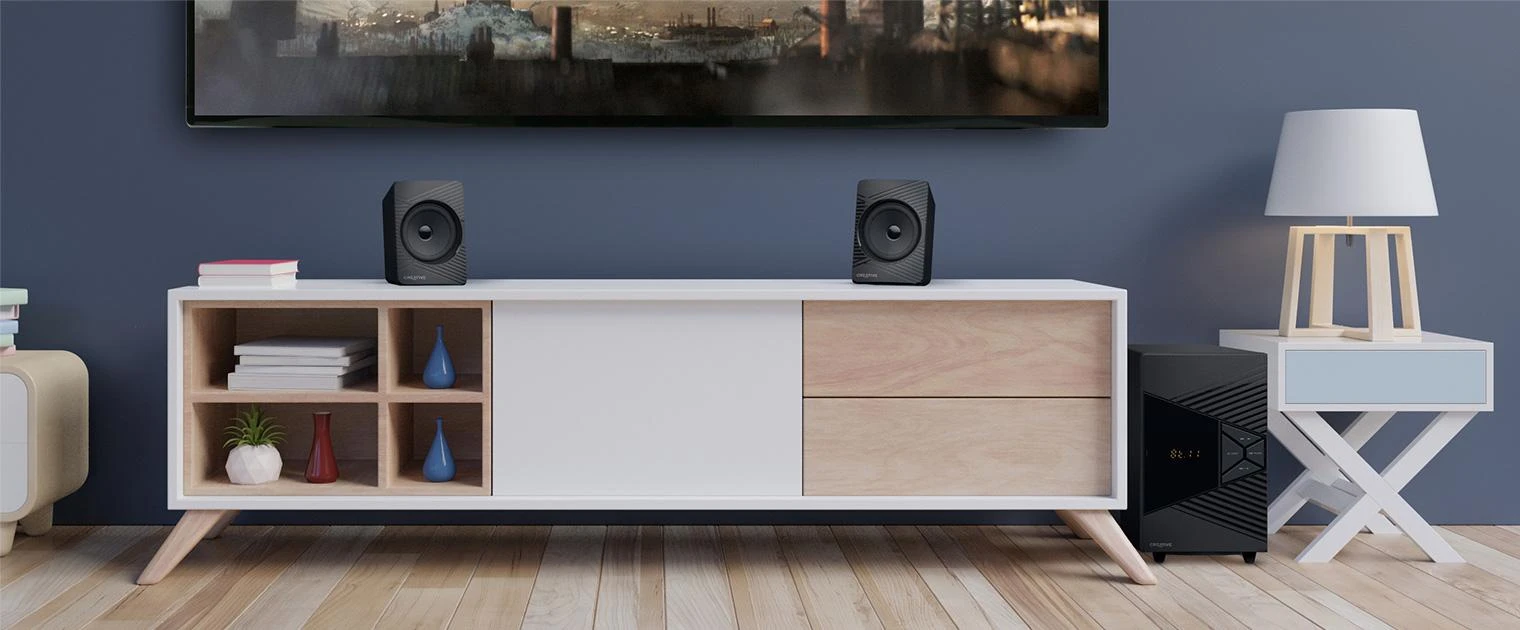 Kompiuterio kolonėlės Creative belaidės kolonėlės 2.1 SBS E2500 juodas Bluetooth 5.0