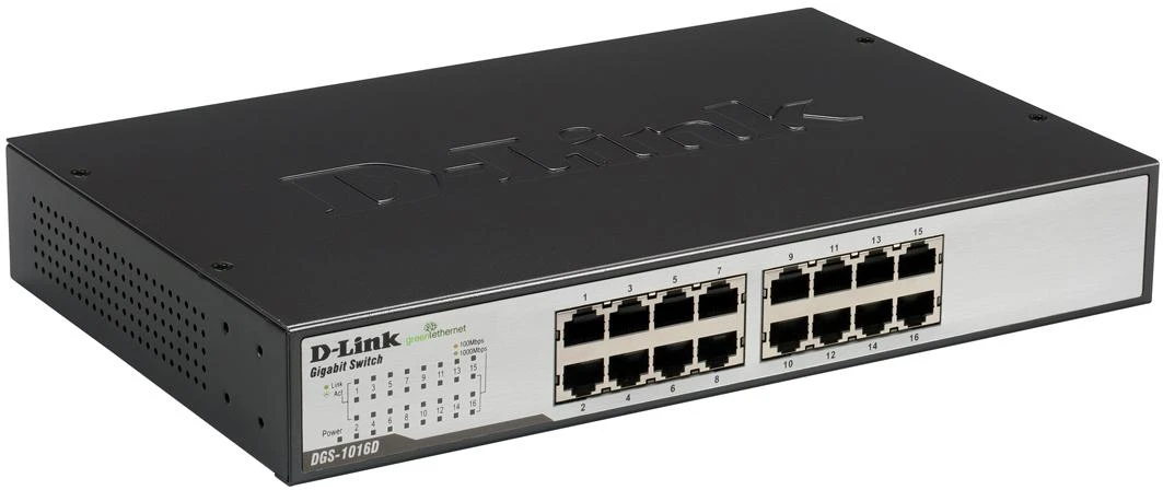 Šakotuvas Jungiklis D-Link DGS-1016D/E (16x 10/100/1000Mbps)