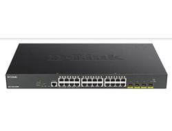 Šakotuvas D-LINK 28 prievadų išmanusis valdomas PoE+ gigabito komutatorius 4x 10G