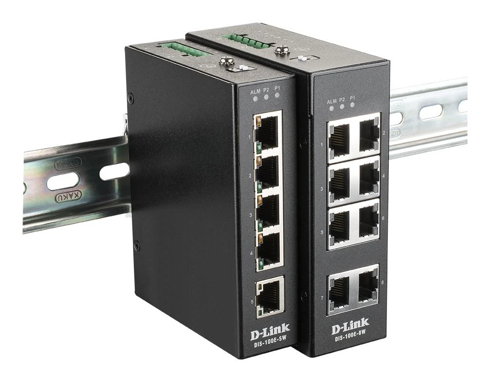 Šakotuvas D-LINK 5 prievadų nevaldomas Layer2 greitas eterneto pramoninis jungiklis