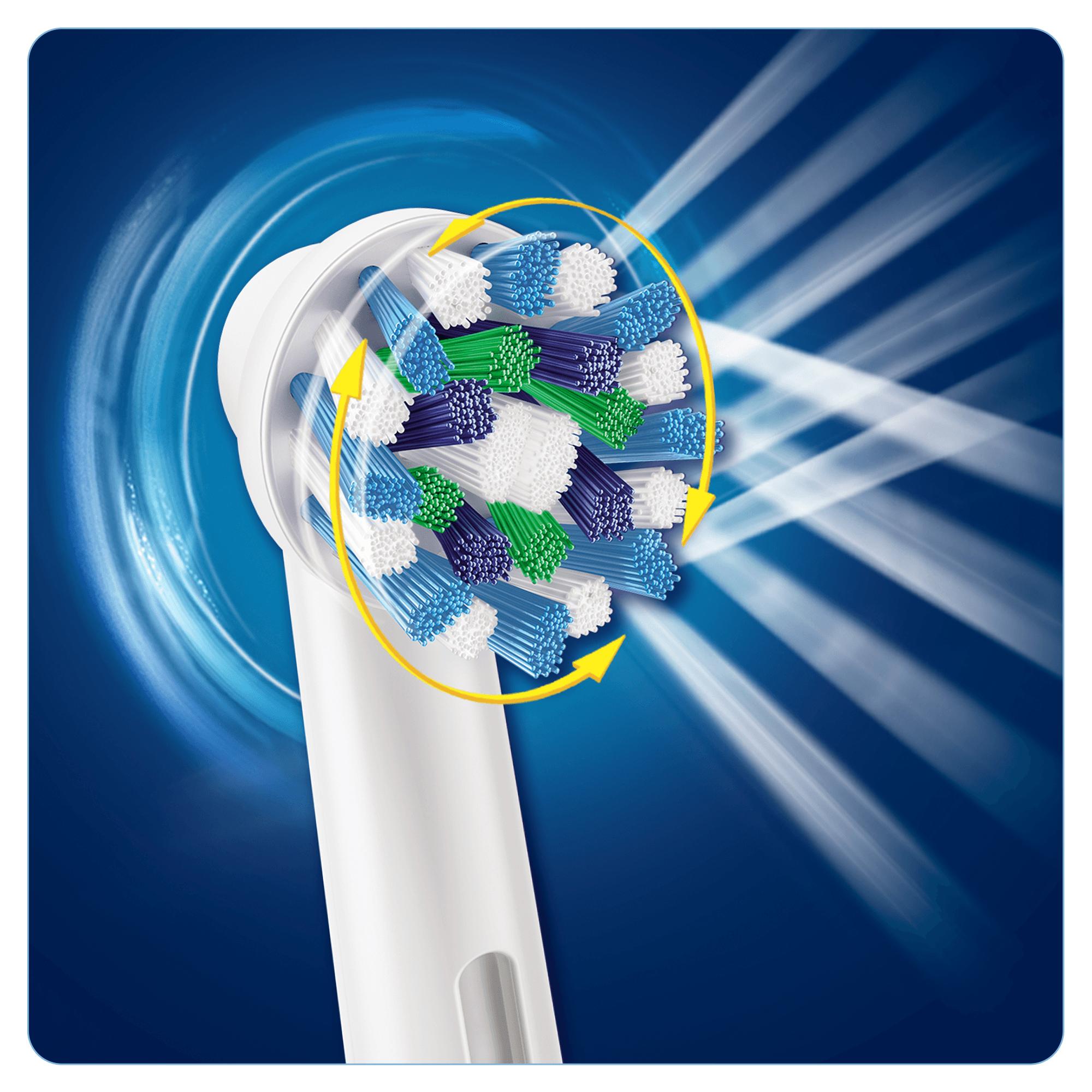 Dantų šepetėlis Oral-B CrossAction 80248026 dantų šepetėlio galvutė 2 vnt Mėlyna, Balta