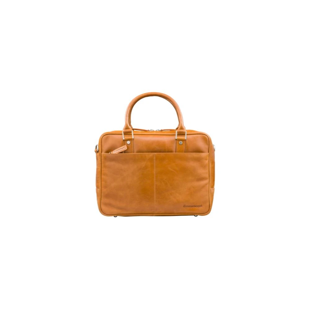 DBRAMANTE1928 ROSENBORG LEATHER BAG FOR 14" NOTEBOOK - GOLDEN TAN