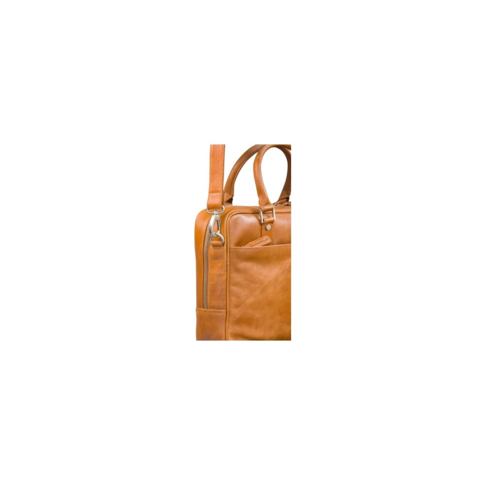 DBRAMANTE1928 ROSENBORG LEATHER BAG FOR 14" NOTEBOOK - GOLDEN TAN