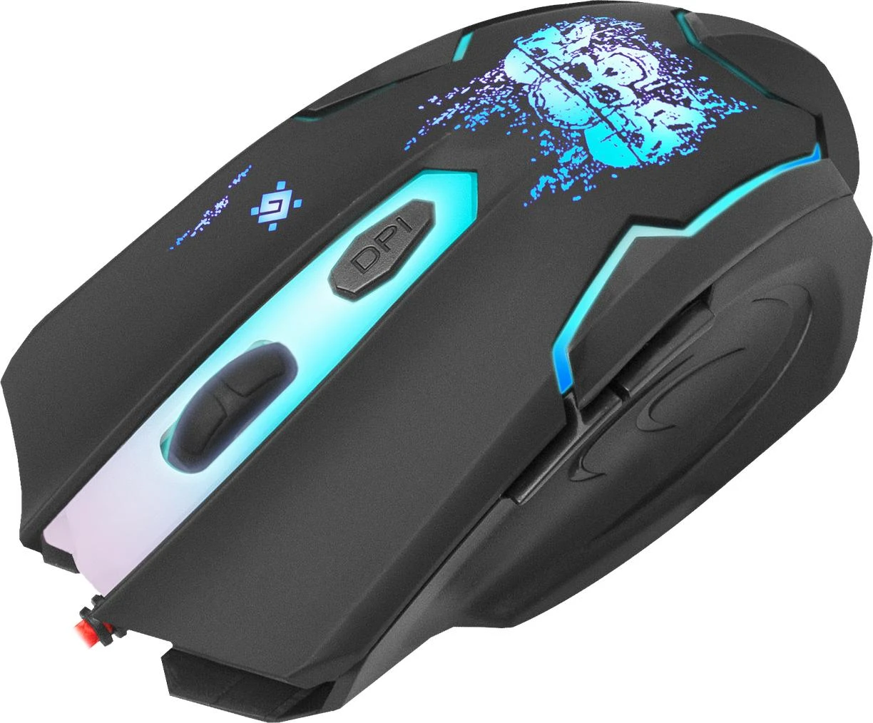 DEFENDER pelė su laidu žaidimams Skull GM-180L juodas,6 buttons, 3200dpi, 52180