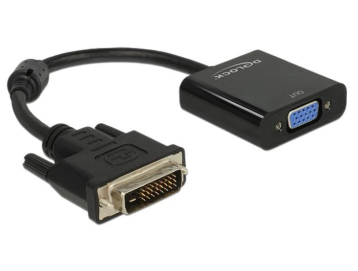 Delock adapterio kabelis DVI 24+1 vyriškas > VGA moteriškas
