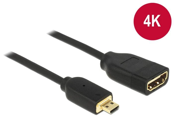 Mikro HDMI į HDMI laidas su 4K žyma