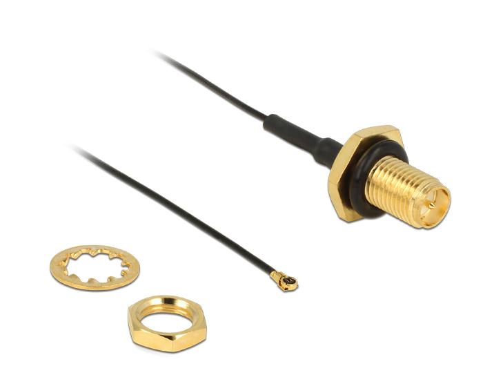 Delock antenos kabelis RP-SMA lizdas montavimui > MHF IV/ HSC MXHP32