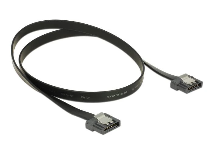 Delock SATA - SATA, 0,5 m, juoda (83841)