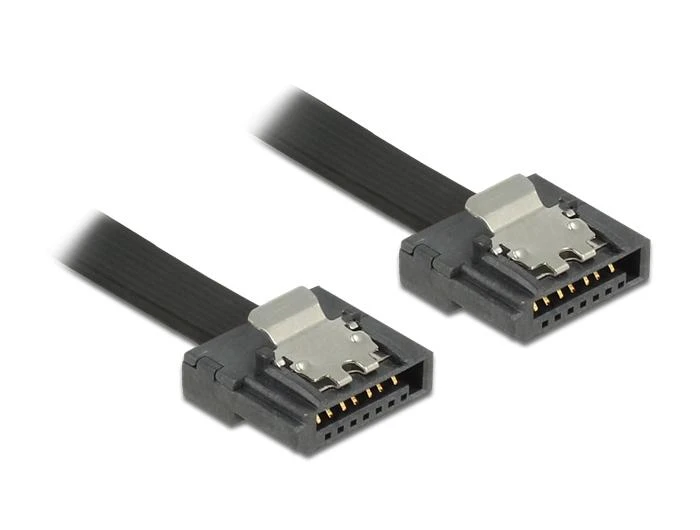 Delock SATA - SATA, 0,5 m, juoda (83841)