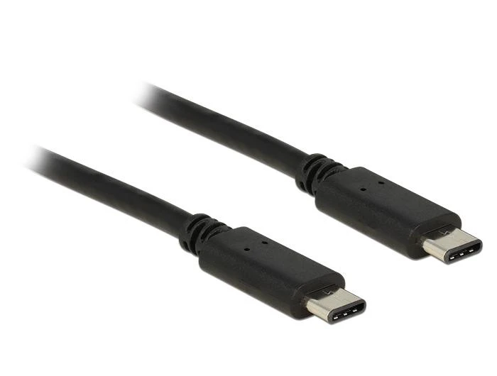DELOCK Cable USB Type-C 2.0 male > USB Type-C 2.0 male 0.5 m juodas
