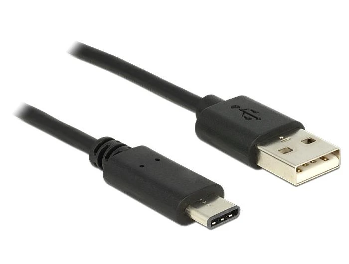 DELOCK Cable USB 2.0 Type-A male > USB Type-C 2.0 male 0,5 m juodas
