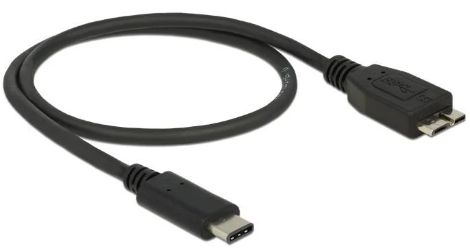 Delock kabelis USB 3.1, Gen2 USB-Type-C > USB Micro-B 0,5 m juodas