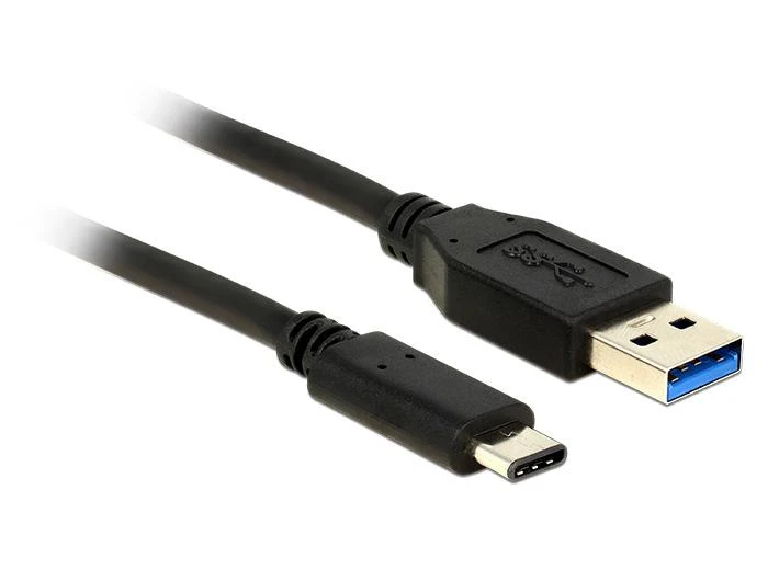 USB kabelis DeLOCK, 0,5 m, Type C ma - Type A ma, 3.1 Gen 2, juodas / 83869