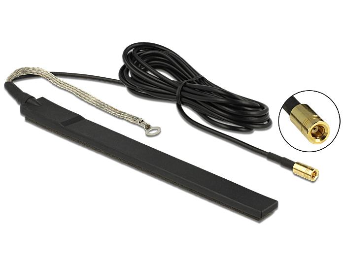 Delock Antenne DAB+ SMB Stecker 23 dBi aktiv omni juodas