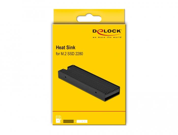 Delock radiatorius M.2 SSD 2280 juodas