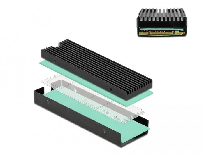 Delock radiatorius M.2 SSD 2280 juodas