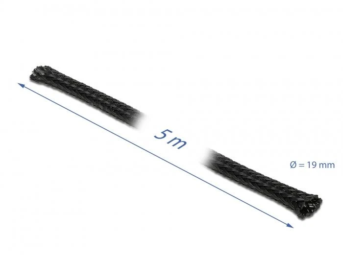 DELOCK kabelio jungtis 5M 19MM prailginamas juodas